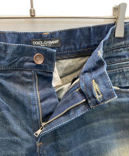 DOLCE & GABBANA（ドルチェ＆ガッバーナ）DOLCE & GABBANA (ドルチェ＆ガッバーナ) ダメージデニムパンツ インディゴ サイズ:SIZE48の古着・服飾アイテム