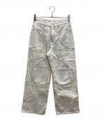 Matin Kimマーティン・キム）の古着「ステッチワイドパンツ」｜ホワイト