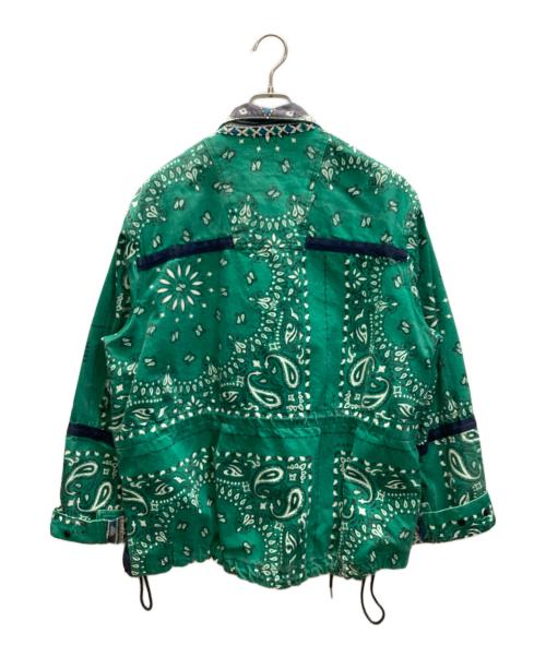 sacai（サカイ）sacai (サカイ) Bandana Print Blouson バンダナプリントブルゾン グリーン サイズ:SIZE2の古着・服飾アイテム