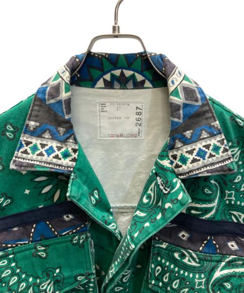 sacai（サカイ）sacai (サカイ) Bandana Print Blouson バンダナプリントブルゾン グリーン サイズ:SIZE2の古着・服飾アイテム