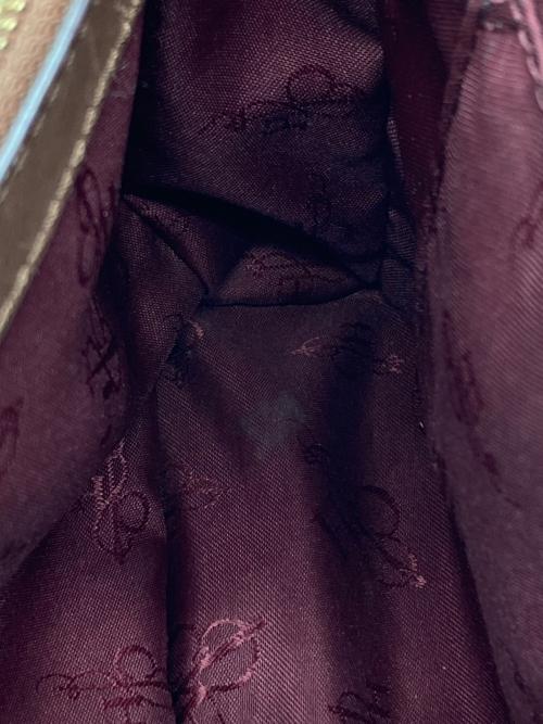 COLE HAAN（コールハーン）COLE HAAN (コールハーン) クロコ型押しショルダーバッグ ブラウンの古着・服飾アイテム