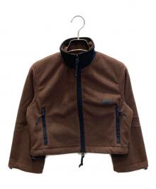 SKIMS（スキムス）の古着「FLEECE LOUNGE SHRUNKEN ZIP UP JACKET」｜ブラウン