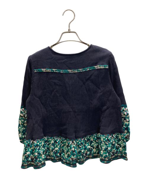 GRACE CONTINENTAL（（グレースコンチネンタル）GRACE CONTINENTAL (（グレースコンチネンタル) サークル刺繍TOP ネイビー サイズ:SIZE 36 未使用品の古着・服飾アイテム