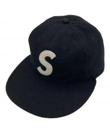 SUPREME×EBBETS FIELD FLANNELS（シュプリーム×エベッツフィールドフランネルズ）の古着「S Logo Fitted 6-Panel」｜ブラック