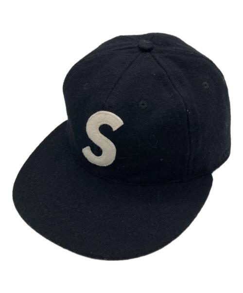 SUPREME（シュプリーム）SUPREME (シュプリーム) EBBETS FIELD FLANNELS (エベッツフィールドフランネルズ) S Logo Fitted 6-Panel ブラックの古着・服飾アイテム
