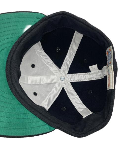 SUPREME（シュプリーム）SUPREME (シュプリーム) EBBETS FIELD FLANNELS (エベッツフィールドフランネルズ) S Logo Fitted 6-Panel ブラックの古着・服飾アイテム