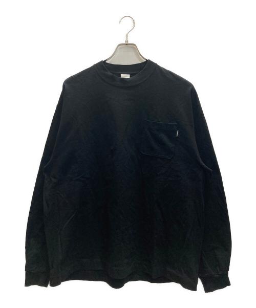 plllllleeeasse（プリーズ）plllllleeeasse (プリーズ) long sleeve pocket tee ブラック サイズ:SIZE XLの古着・服飾アイテム
