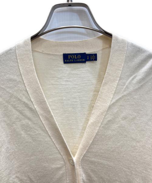 POLO RALPH LAUREN（ポロ・ラルフローレン）POLO RALPH LAUREN (ポロ・ラルフローレン) カシミヤ混カーディガン ホワイト サイズ:SIZE Sの古着・服飾アイテム