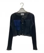 todo kotohayokozawaトゥードゥー コトハヨコザワ）の古着「プリーツカーディガン」｜ブラック