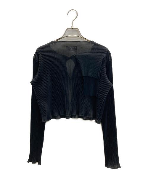 todo kotohayokozawa（トゥードゥー コトハヨコザワ）todo kotohayokozawa (トゥードゥー コトハヨコザワ) プリーツカーディガン ブラック サイズ:下記参照の古着・服飾アイテム