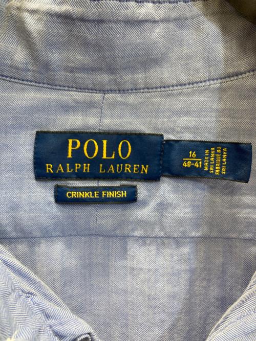 POLO RALPH LAUREN（ポロ・ラルフローレン）POLO RALPH LAUREN (ポロ・ラルフローレン) ボタンダウンシャツ ブルー サイズ:16の古着・服飾アイテム