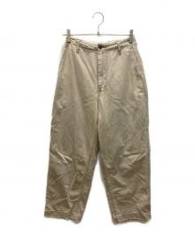 JOHNBULL（ジョンブル）の古着「ユーズド加工チノトラウザー」｜ベージュ