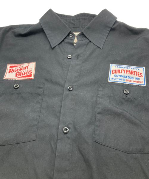 WACKO MARIA（ワコマリア）WACKO MARIA (ワコマリア) マリア刺繍ワークシャツ ブラック サイズ:Mの古着・服飾アイテム