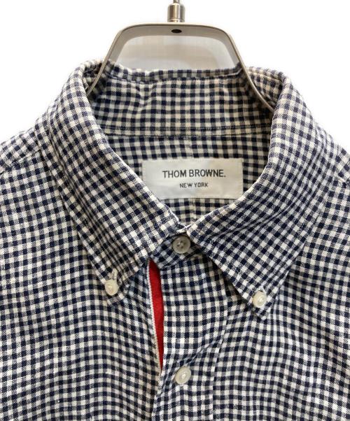 Thom Browne（トムブラウン）Thom Browne (トムブラウン) ギンガムチェックシャツ ブラック×ホワイト サイズ:SIZE 0の古着・服飾アイテム