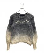 mina perhonenミナ ペルホネン）の古着「alp アルプ ウールアルパカ ニットプルオーバー」｜グレー×ベージュ