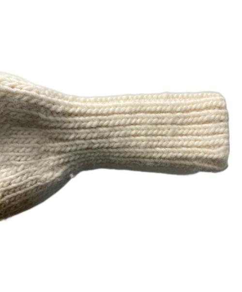 mina perhonen（ミナ ペルホネン）mina perhonen (ミナ ペルホネン) alp アルプ ウールアルパカ ニットプルオーバー グレー×ベージュ サイズ:SIZE 38の古着・服飾アイテム