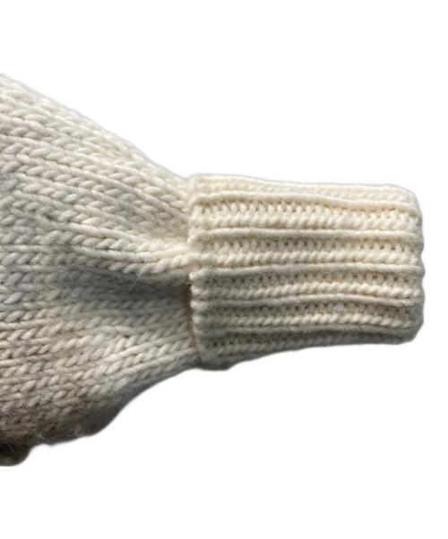 mina perhonen（ミナ ペルホネン）mina perhonen (ミナ ペルホネン) alp アルプ ウールアルパカ ニットプルオーバー グレー×ベージュ サイズ:SIZE 38の古着・服飾アイテム