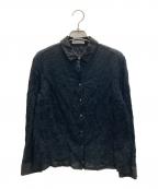 mina perhonenミナ ペルホネン）の古着「felice 刺繍シルクシャツ」｜ブラック