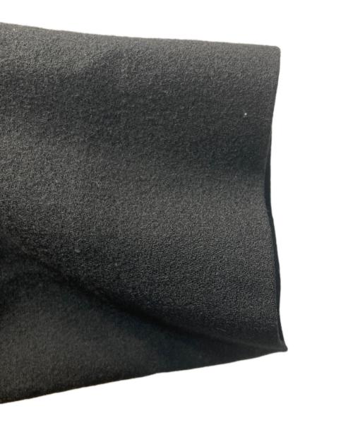 mina perhonen（ミナ ペルホネン）mina perhonen (ミナ ペルホネン) wave 刺繍 ウールノーカラーコート ブラック×ベージュ サイズ:SIZE 36の古着・服飾アイテム