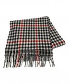 JOSHUA ELLISジョシュア エリス）の古着「カシミヤタータンチェックマフラー」｜ブラック×ベージュ