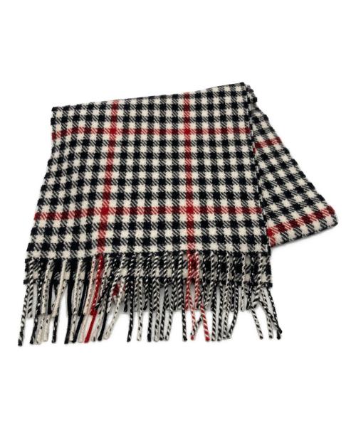 JOSHUA ELLIS（ジョシュア エリス）Joshua Ellis (ジョシュア エリス) カシミヤタータンチェックマフラー ブラック×ベージュ サイズ:下記参照の古着・服飾アイテム