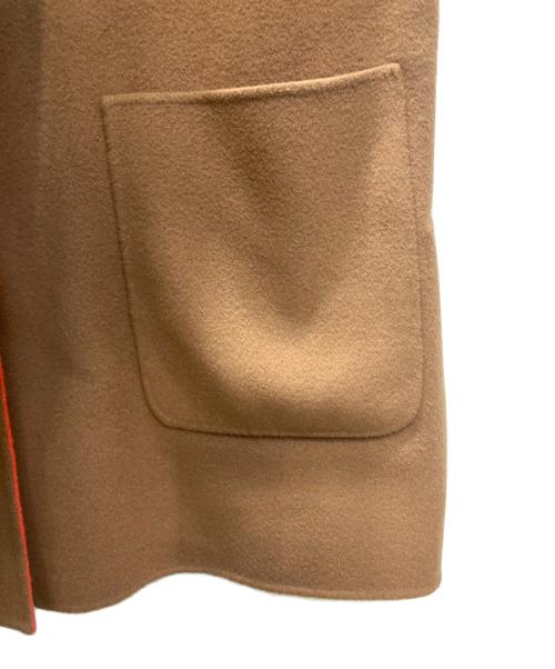 UNITED ARROWS（ユナイテッドアローズ）UNITED ARROWS (ユナイテッドアローズ) バイカラー リバー ミドルコート ブラウン×オレンジ サイズ:SIZE 36の古着・服飾アイテム