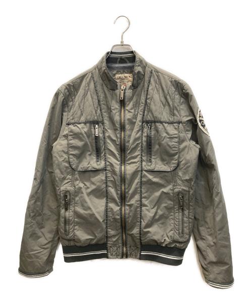 CHEVIGNON（シェビニオン）CHEVIGNON (シェビニオン) ライダースジャケット グレー サイズ:SIZE Lの古着・服飾アイテム