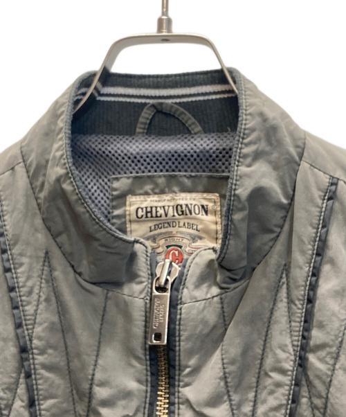 CHEVIGNON（シェビニオン）CHEVIGNON (シェビニオン) ライダースジャケット グレー サイズ:SIZE Lの古着・服飾アイテム