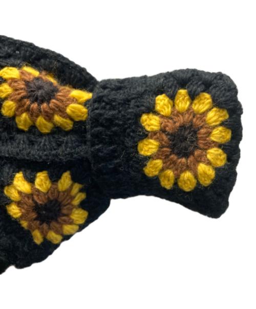 Niche.（ニッチ）Niche. (ニッチ) JOINT WORKS (ジョイントワークス) クロシェニットカーディガン ブラック×イエロー サイズ:Free 未使用品の古着・服飾アイテム