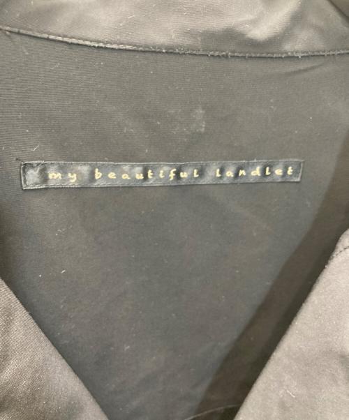 My Beautiful Landlet（マイビューティフルランドレット）My Beautiful Landlet (マイビューティフルランドレット) microtty oxford long shirt coat ブラック サイズ:SIZE 1の古着・服飾アイテム
