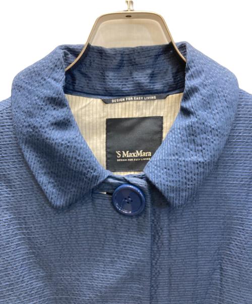 'S Max Mara（エスマックスマーラ）'S Max Mara (エスマックスマーラ) リネン混コート ブルー サイズ:SIZE 40の古着・服飾アイテム
