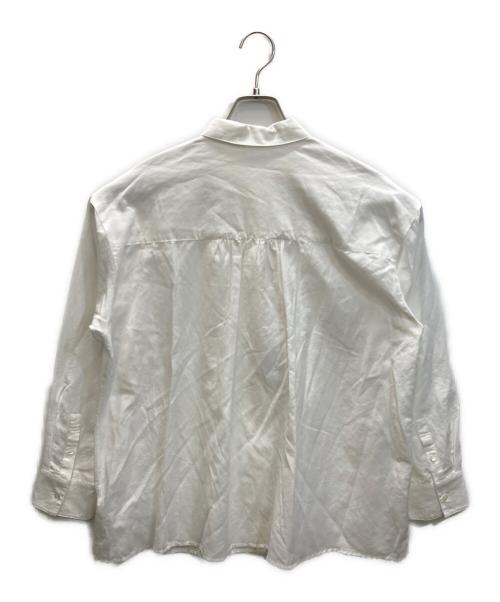 Spick and Span（スピック＆スパン）Spick and Span (スピック＆スパン) コットンシルクフロントフリルブラウス ホワイト サイズ:Free 未使用品の古着・服飾アイテム