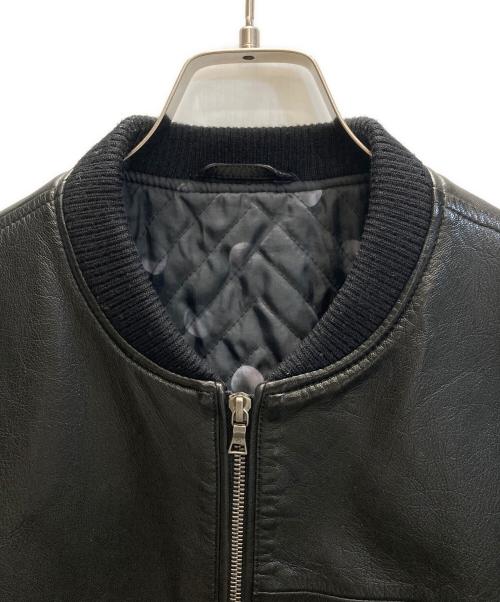 PAUL SMITH（ポールスミス）Paul Smith (ポールスミス) MA-1 ラムレザージャケット ブラック サイズ:下記参照の古着・服飾アイテム