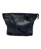 FRED PERRYフレッドペリー）の古着「レザートートバッグ」｜ブラック