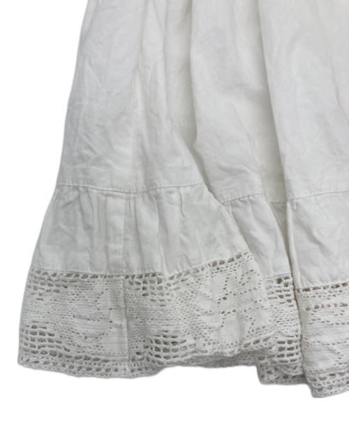 crinkle crinkle crinkle（クリンクル クリンクル クリンクル）crinkle crinkle crinkle (クリンクル クリンクル クリンクル) 2way embroideryミニスカート ホワイト サイズ:SIZE Freeの古着・服飾アイテム