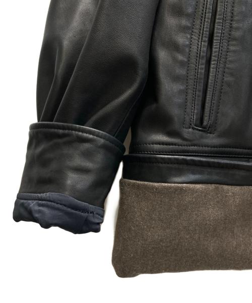 A vontade（アボンタージ）A vontade (アボンタージ) Leather Car Coat レザーカーコート ブラック サイズ:SIZE Sの古着・服飾アイテム