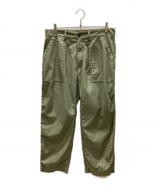UNITED ARROWS（ユナイテッドアローズ）の古着「オーガニックコットン バックサテン ファティーグパンツ」｜オリーブ