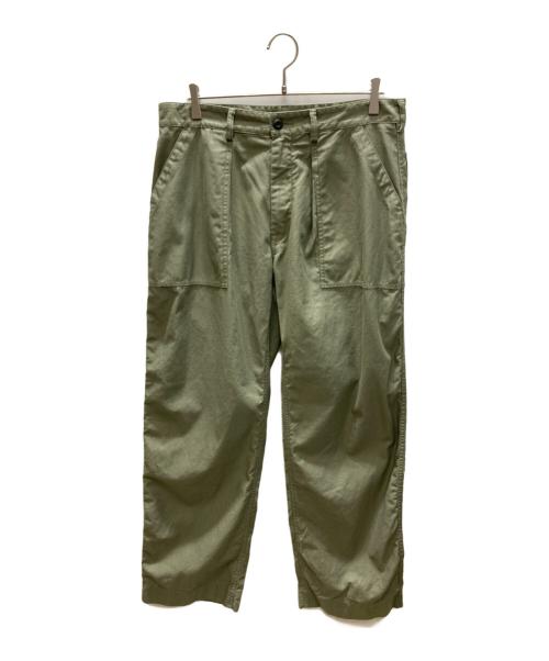 UNITED ARROWS（ユナイテッドアローズ）UNITED ARROWS (ユナイテッドアローズ) オーガニックコットン バックサテン ファティーグパンツ オリーブ サイズ:SIZE XLの古着・服飾アイテム