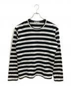 COMME des GARCONSコムデギャルソン）の古着「ボーダーカットソー」｜ブラック×ホワイト