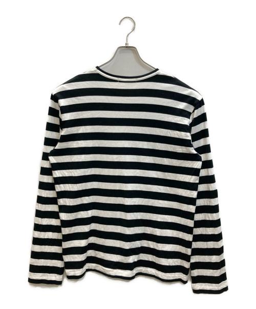 COMME des GARCONS（コムデギャルソン）COMME des GARCONS (コムデギャルソン) ボーダーカットソー ブラック×ホワイト サイズ:XXLの古着・服飾アイテム