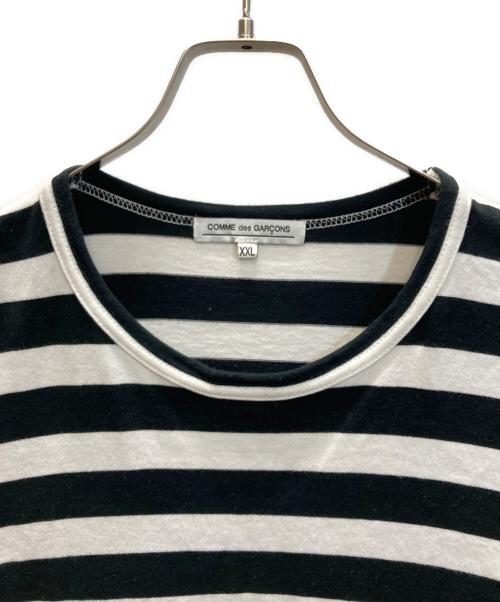 COMME des GARCONS（コムデギャルソン）COMME des GARCONS (コムデギャルソン) ボーダーカットソー ブラック×ホワイト サイズ:XXLの古着・服飾アイテム