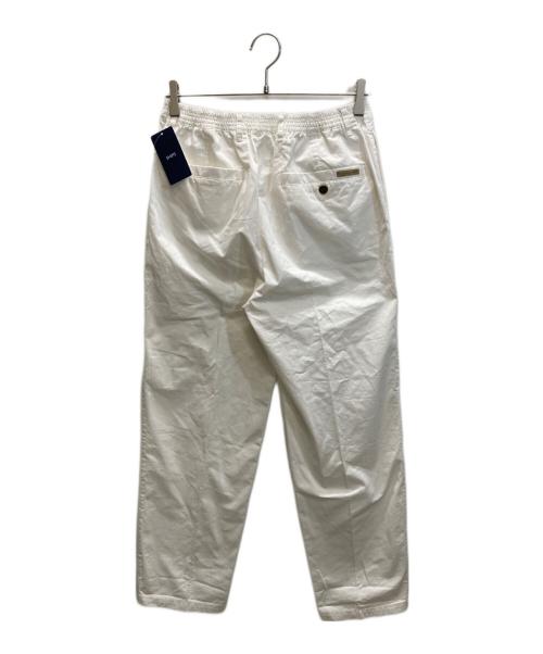 BATEAUX DE SHIRS（バトー・ドゥ・シールズ）BATEAUX DE SHIRS (バトー・ドゥ・シールズ) SHIPS (シップス) スーピマ コットン ツイル 2タック ワイドパンツ ホワイト サイズ:SIZE 1の古着・服飾アイテム