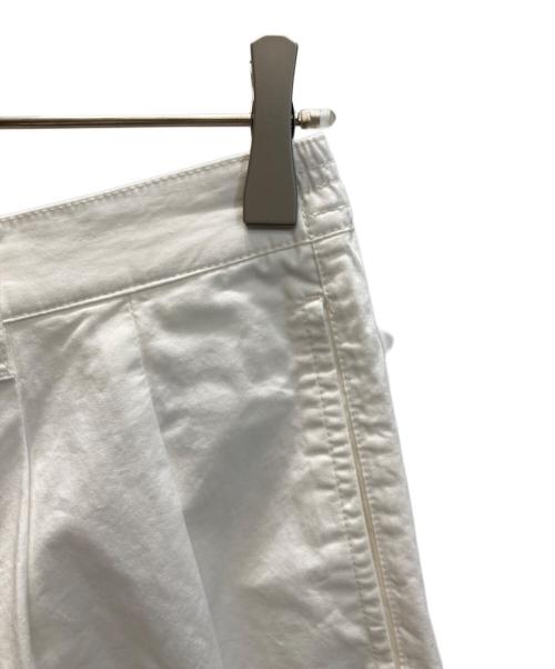 BATEAUX DE SHIRS（バトー・ドゥ・シールズ）BATEAUX DE SHIRS (バトー・ドゥ・シールズ) SHIPS (シップス) スーピマ コットン ツイル 2タック ワイドパンツ ホワイト サイズ:SIZE 1の古着・服飾アイテム