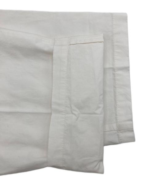 BATEAUX DE SHIRS（バトー・ドゥ・シールズ）BATEAUX DE SHIRS (バトー・ドゥ・シールズ) SHIPS (シップス) スーピマ コットン ツイル 2タック ワイドパンツ ホワイト サイズ:SIZE 1の古着・服飾アイテム