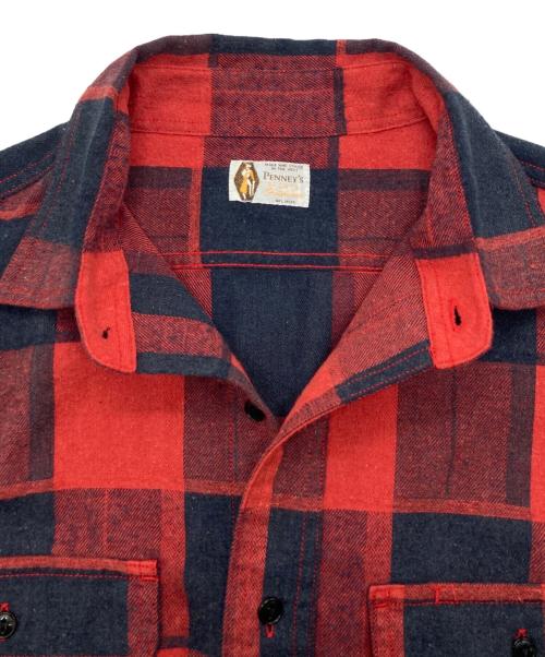 PENNEYS（ペニーズ）penneys (ペニーズ) チェックネルシャツ レッド×ネイビー サイズ:SIZE Mの古着・服飾アイテム