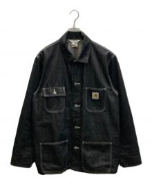 CarHartt（カーハート）の古着「デニムカバーオール」｜ブラック