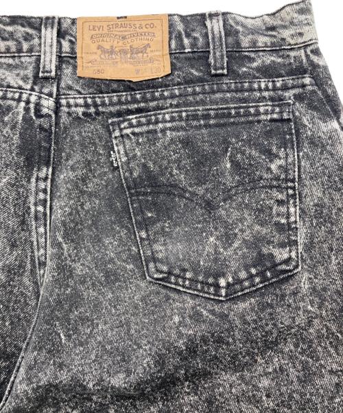 LEVI'S（リーバイス）LEVI'S (リーバイス) 550 ケミカルウォッシュ デニムパンツ ブラック サイズ:SIZE W35×L30の古着・服飾アイテム
