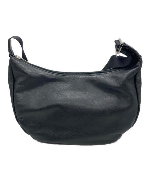 russet（ラシット）russet (ラシット) ソフトレザーラウンドショルダーバッグ ブラックの古着・服飾アイテム