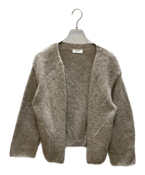 KAGURE（カグレ）kagure (カグレ) ペルークルーネックカーディガン ベージュ サイズ:SIZE Freeの古着・服飾アイテム