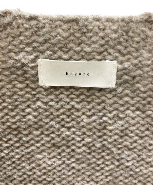 KAGURE（カグレ）kagure (カグレ) ペルークルーネックカーディガン ベージュ サイズ:SIZE Freeの古着・服飾アイテム